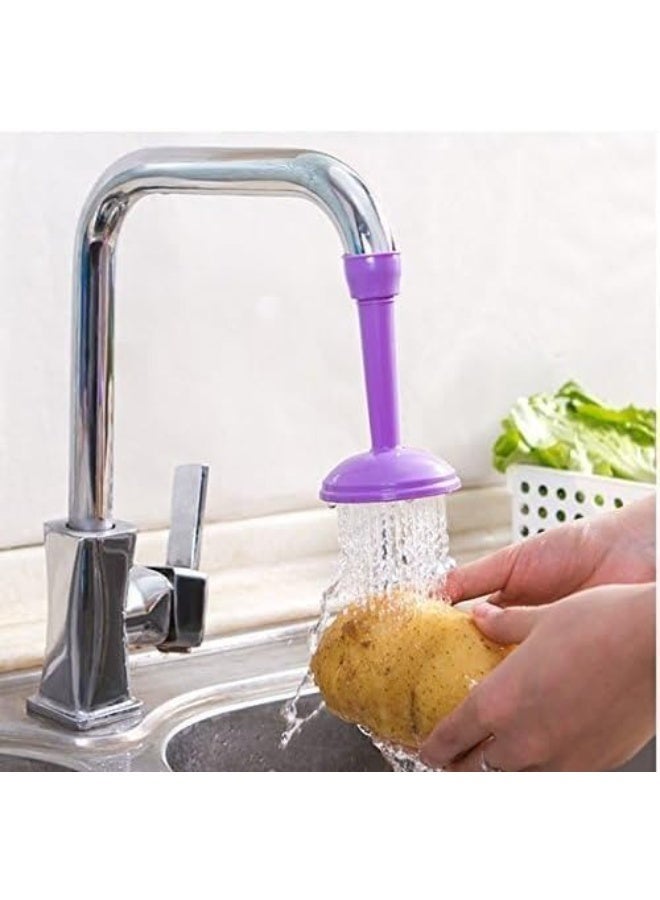 وصلة صنبور قابلة للتعديل للمطبخ والحمام - فوهة سيليكون قابلة للدوران 360 درجة، صمام منظم موفر للمياه، مصنوعة من مادة ABS + TPE المتينة، نوعان من التدفق للحوض، وغسل الأطباق، والخضراوات، والفواكه، وغسل اليدين - متعددة الألوان - Image 5